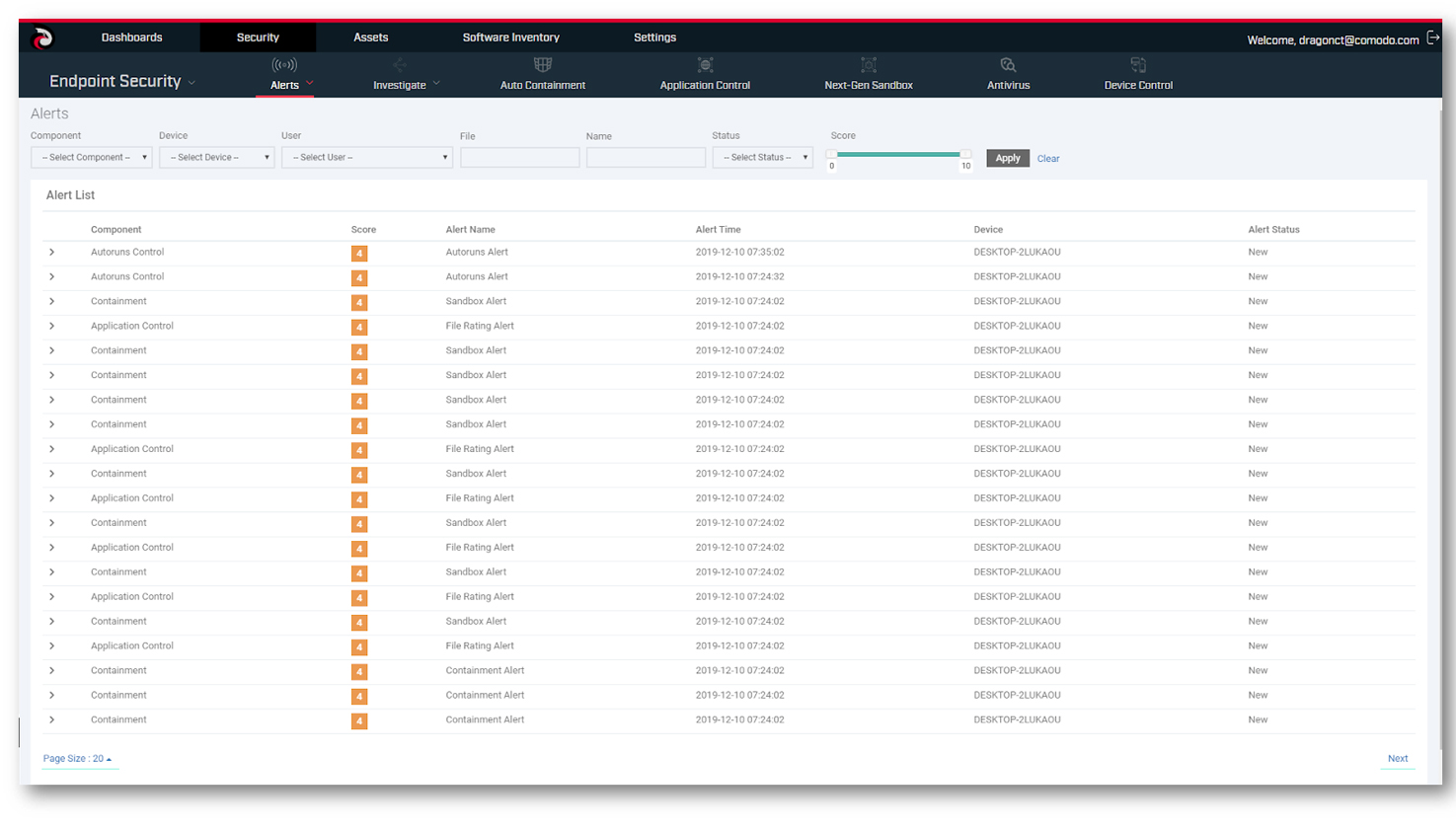 Comodo Endpoint Security Features